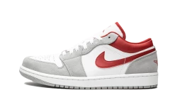 Air Jordan 1 Low SE Light Smoke Grey Gym Red