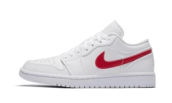 Air Jordan 1 Low White University Red