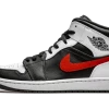 Air Jordan 1 Mid Black Chile Red White