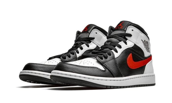 Air Jordan 1 Mid Black Chile Red White 2 Air Jordan 1 Mid Black Chile Red White – Bild 2