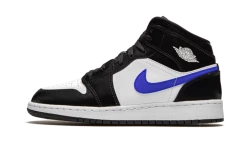 Air Jordan 1 Mid Black Racer Blue White