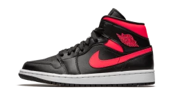 Air Jordan 1 Mid Black Siren Red