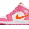 Air Jordan 1 Mid Pinksicle Safety Orange
