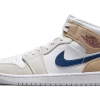 Air Jordan 1 Mid Tan Suede Navy