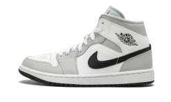 Air Jordan 1 Mid White Light Smoke Grey