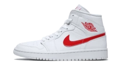 Air Jordan 1 Mid White University Red